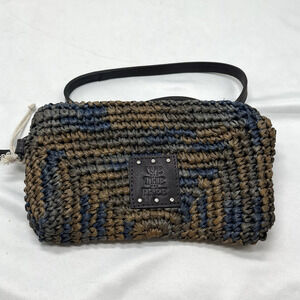 We The Free Rider Raffia Leather Crossbody Bag NWOT Free People Boho